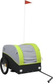 vidaXL Transport 133x68cm Fahrradanhänger schwarz/grün
