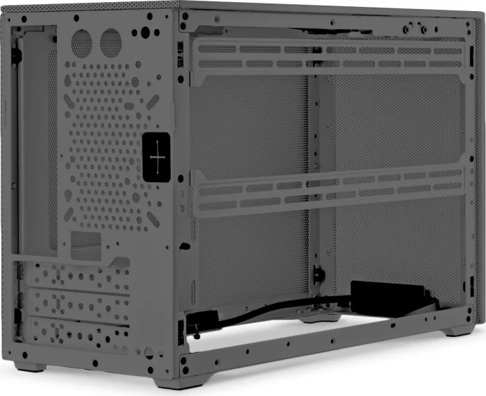 SSUPD Meshroom D, grau, Variant A, 1x USB-C 3.1, 2x USB-A 3.0, Mini-ITX