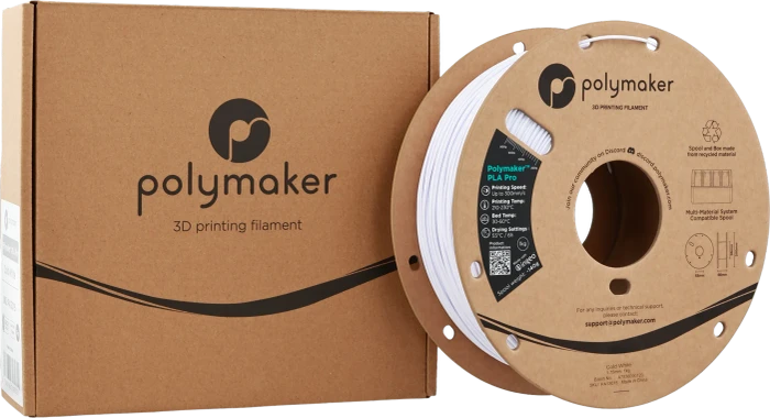 Polymaker PLA, Cold White, Spule, 1.75mm, 1.00kg