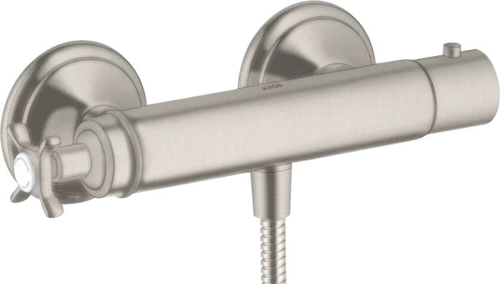 Hansgrohe Axor Montreux Brausethermostat Aufputz mit Kreuzgriff edelstahloptik