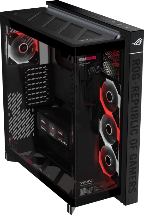 ASUS ROG Cronox GR801 Curve TG ARGB Black, Glasfenster