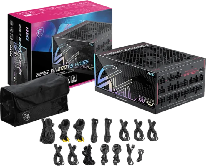 MSI MPG Ai1600TS PCIE5 1600W, ATX 3.1
