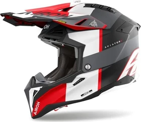 Airoh Aviator 3 Monarch matt grau/rot/schwarz/weiß
