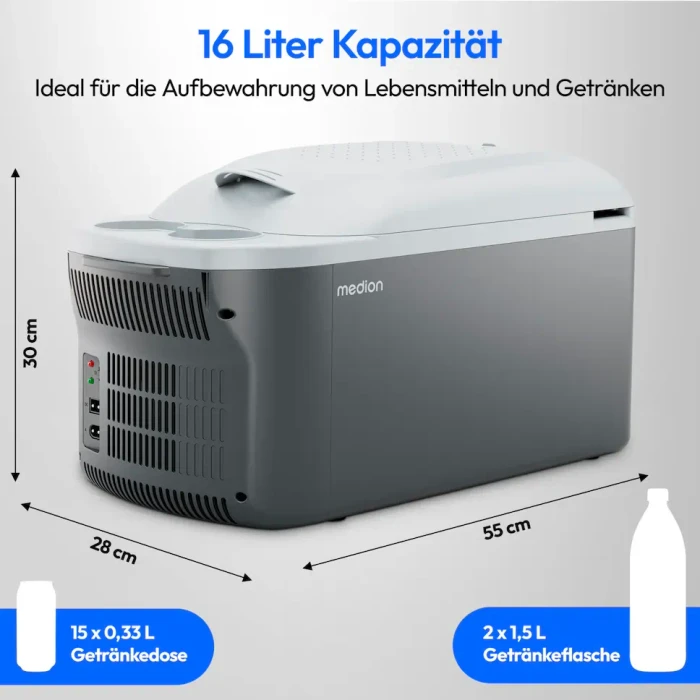 Medion Life MD 13100 Thermoelektro-Kühlbox grau
