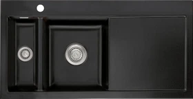 systemceram Mera 100 F Einbau Becken links nigra