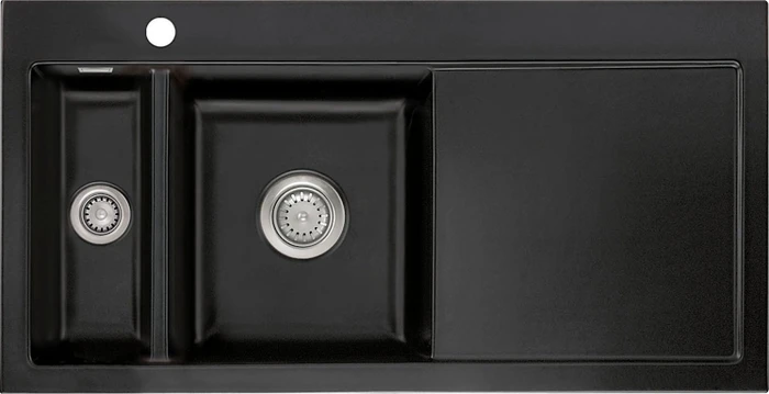 systemceram Mera 100 F Einbau Becken links nigra