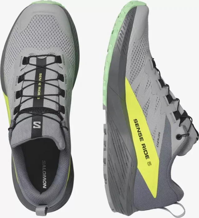 Salomon Sense Ride 5 alloy/quiet shade/safety yellow (Herren)