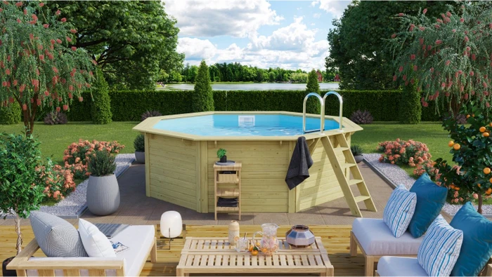 Karibu Modell X1 Frame Pool achteckig 358x358x121cm