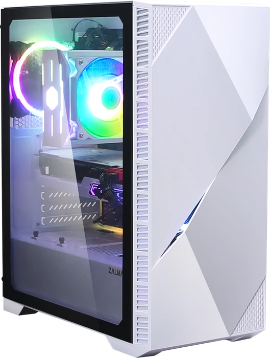 Zalman Z3 Iceberg_White, weiß, Glasfenster