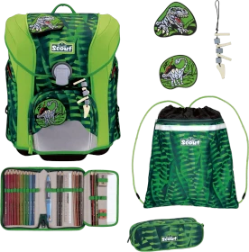 Scout Micro DIN Danger Dino Schultaschen-Set, 4-tlg.