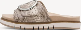 Tamaris Lederpantolette beige snake (Damen)