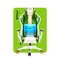 Diablo Chairs X-One 2.0 Kido Kinder-Gamingstuhl, Craft Edition, grün/weiß Vorschaubild