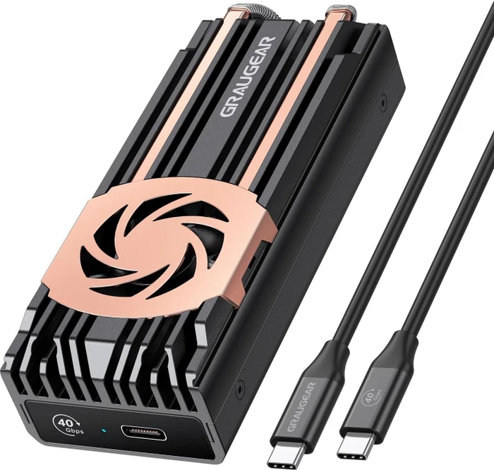 Graugear G-M2U4-40G-F USB4 SSD-Gehäuse für M.2 2280 NVMe SSD, USB4