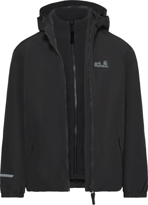 Jack Wolfskin Iceland 3in1 Funktionsjacke schwarz (Junior)