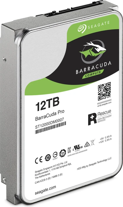 Seagate BarraCuda Pro +Rescue 12TB, 24/7, 512e / 3.5" / SATA 6Gb/s