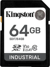 Kingston INDUSTRIAL R100/W80 64GB, UHS-I U3, A1, Class 10