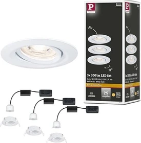 Paulmann Mini Plus Coin LED 4.2W Einbauleuchte weiß matt, 3 Stück