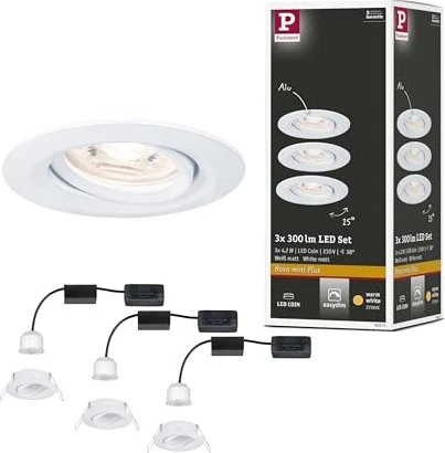 Paulmann Mini Plus Coin LED 4.2W Einbauleuchte, 3er-Set