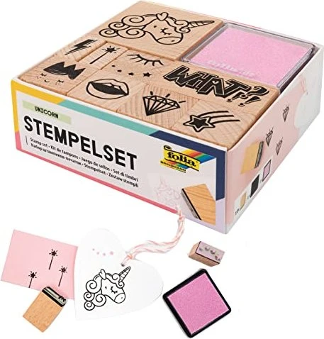 Folia Stempelset Unicorn, braun
