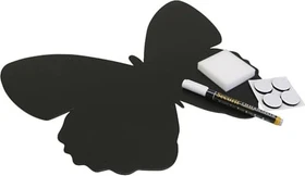 Securit Silhouette Board Schmetterling, Kreidetafel, schwarz, 35.5x31cm