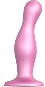 Strap-On-Me Dildo Plug Curvy Metallic M sugar pink