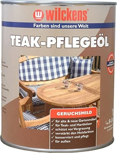 Wilckens Teak-Pflegeöl außen farblos, 1l
