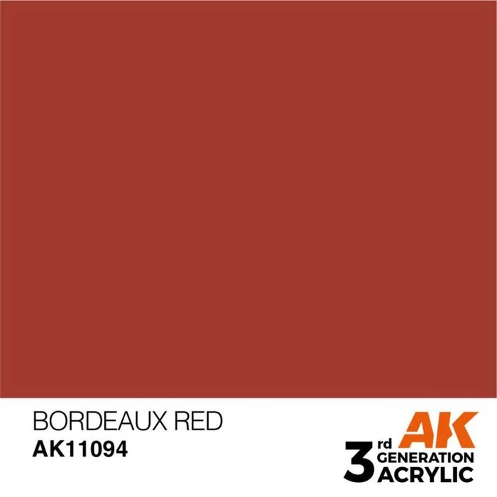 AK-Interactive 3rd Gen Acrylic Colors Acrylic Modelling Colors bordeaux red, 17ml