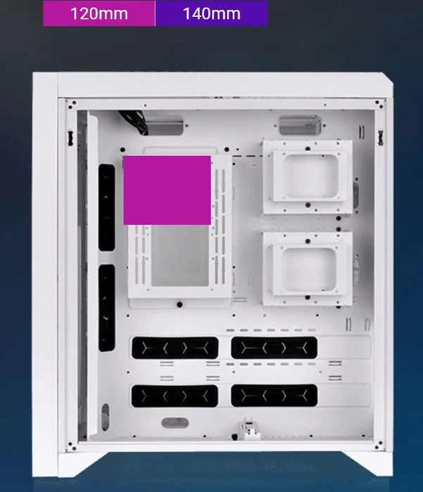 Thermaltake CTE C700 TG ARGB Snow, weiß, Glasfenster