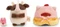 Nici MyMochi Yummi Edition Kuh Moona mit Milch-Shake und Softeiskostüm Geschenkbox 8cm Vorschaubild