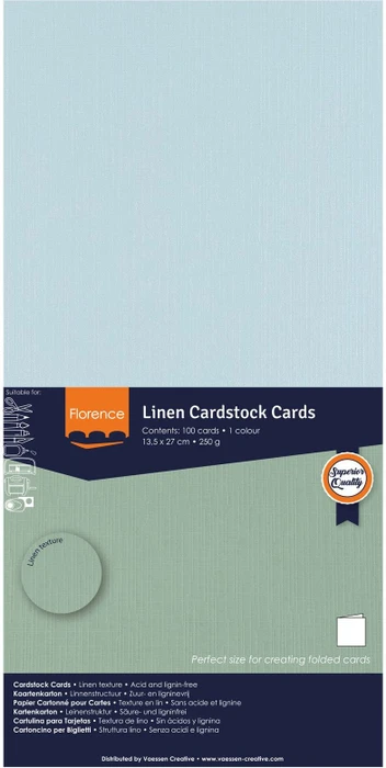 Vaessen Creative Leinenkarton 27x13,5cm Glacier, 100 Blatt
