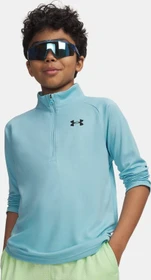 Under Armour Tech 2.0 Zip Funktionsshirt langarm blue haze/black (Junior)