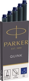 Parker Quink Großraum-Tintenpatrone blau, 5er-Pack