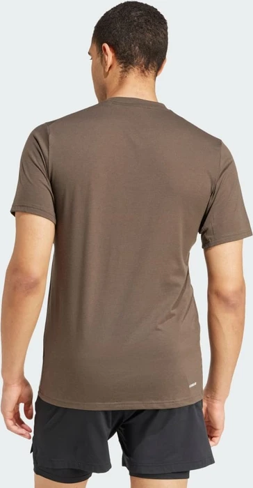 adidas Train Essentials Feelready Logo Funktionsshirt kurzarm shadow olive/semi pink spark (Herren)