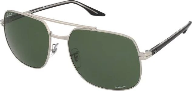 Ray-Ban RB3699 59mm polished silver/dark green