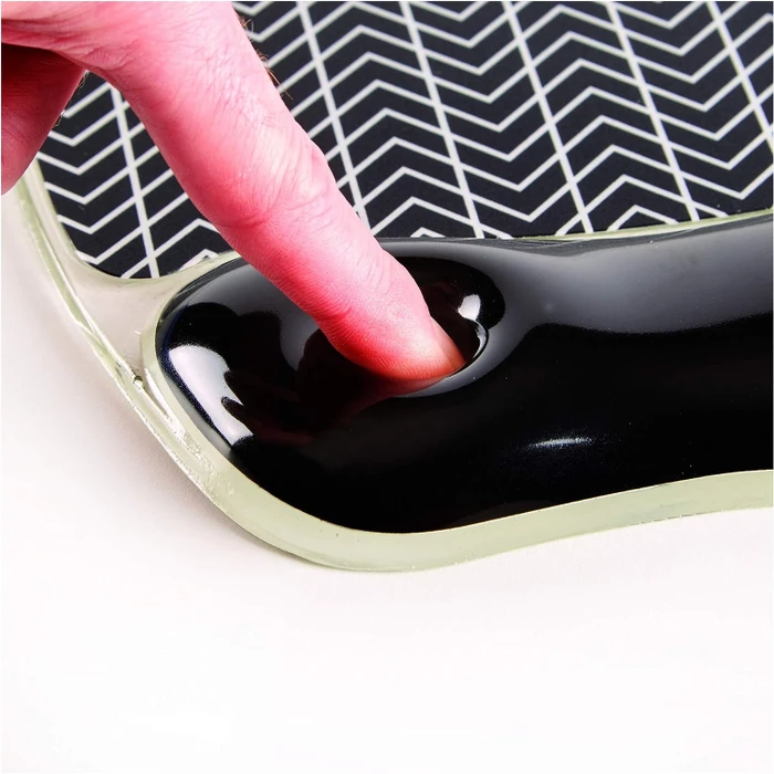Fellowes Photo Gel Handgelenkauflage mit Mauspad, Zick-Zack