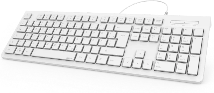 Hama KC-200 Basic Tastatur, weiß, USB, DE