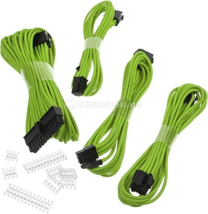 Phanteks Verlängerungskabel Kit für Netzteile, grün, 500mm
