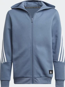 adidas Future Icons 3-Streifen Hoodie wonder steel/white (Junior)