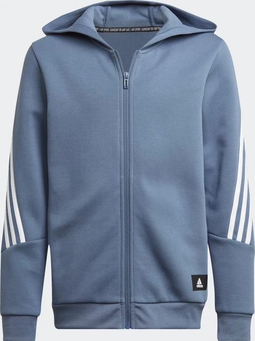 adidas Future Icons 3-Streifen Hoodie wonder steel/white (Junior)