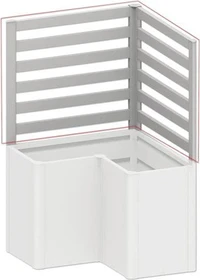 Biohort Rankgitter L-Form 102x102x91cm für Hochbeet silber-metallic, 2 Stück