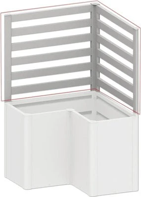 Biohort Rankgitter L-Form 102x102x91cm für Hochbeet silber-metallic, 2 Stück