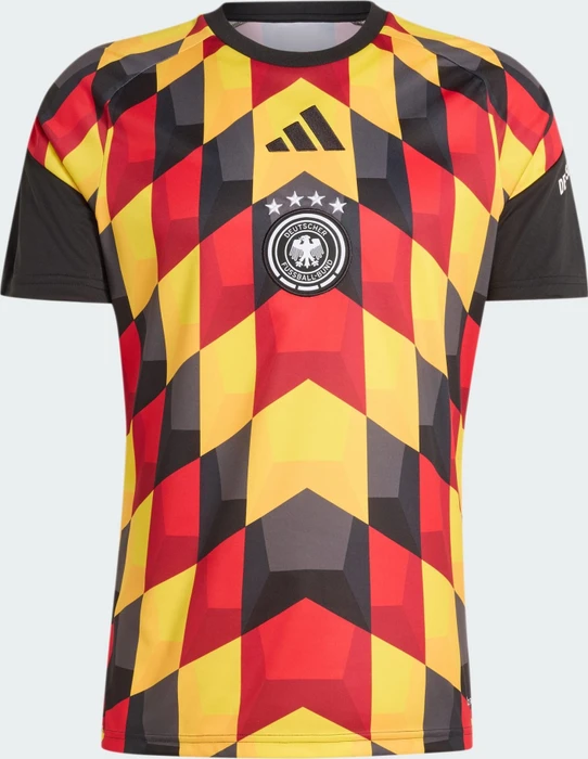 adidas Deutschland Pre-Match 2026 Heimtrikot kurzarm black/team yellow (Herren)