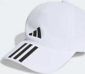adidas 3-Streifen Aeroready Running Training Baseball Kappe weiß/schwarz