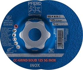 Pferd CC-GRIND-SOLID 125 SG INOX CC-GRIND Schleifscheibe, 125x22.23mm, 10 Stück