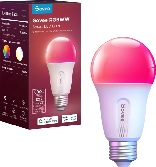 Govee RGBWW Smart LED Birne E27 9W