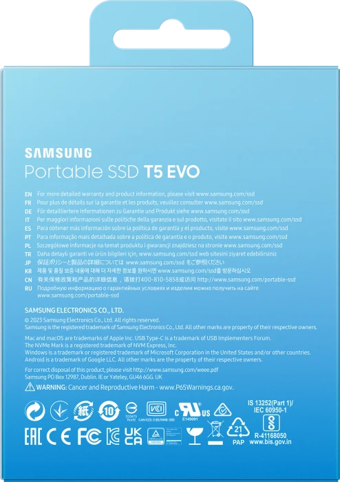 Samsung Portable SSD T5 EVO, schwarz, 8TB, USB-C 3.0