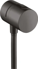 Hansgrohe Axor Uno Wandanschluss mit Absperrventil rund brushed black chrome