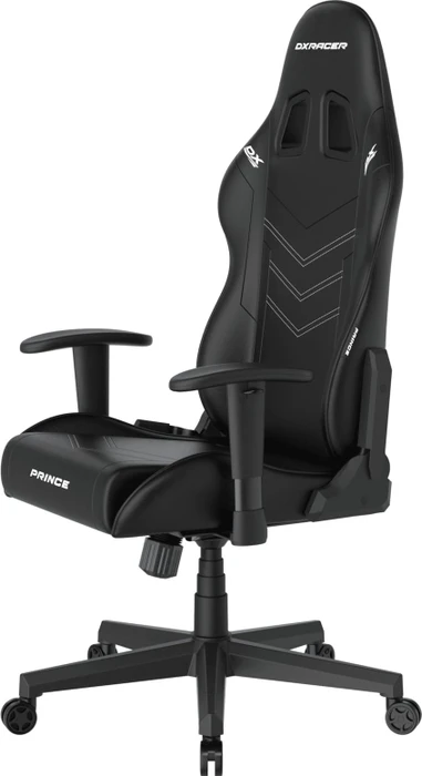 DXRacer Prince Series PF132 Gamingstuhl, schwarz mit weißen Nähten