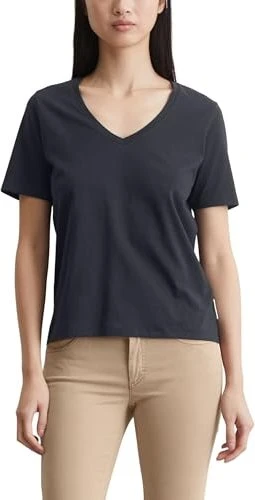 Marc O'Polo Regular V-Neck T-Shirt kurzarm manic midnight (Damen)