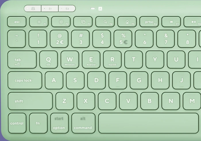 Trust Lyra Multi-Device Wireless Keyboard & Mouse Set, grün, USB/Bluetooth, DE